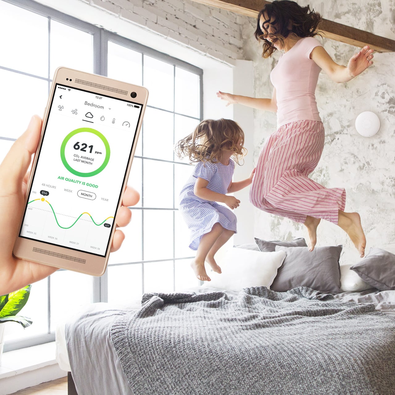 Airthings Wave Plus – Smart indoor air quality and radon monitor - Image 3