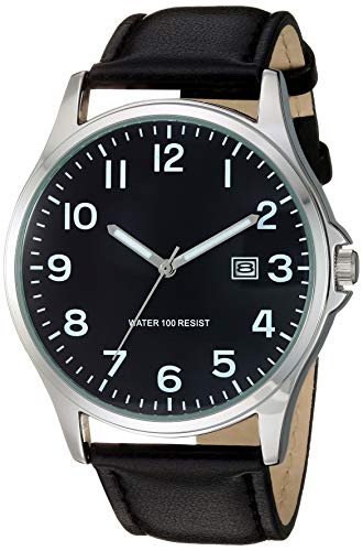 Amazon Essentials Men’s Easy to Read Strap Watch