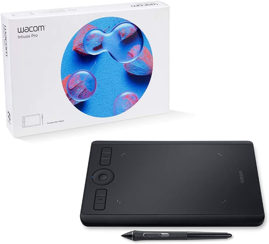 Wacom PTH460K0A Intuos Pro Digital Graphic Drawing Tablet for Mac or PC, Small New Model