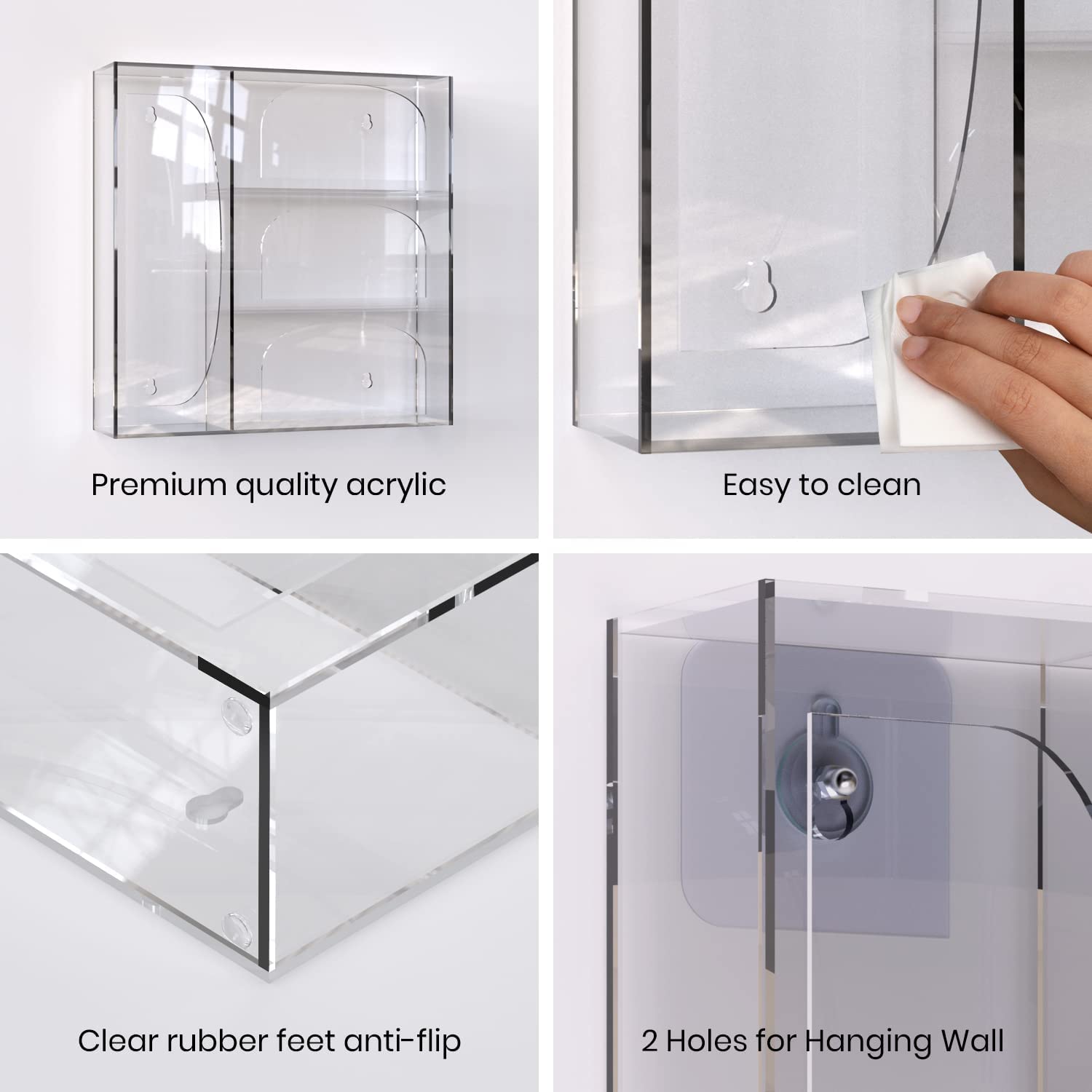 Ziplock Bag Storage Organizer for Kitchen, Acrylic Food Storage Bag Organizer, Plastic Bag Organization for Drawer, Food Storage Bag Holder, Zip Lock Bag Container Organizer Compatible with for Gallon, Quart, Sandwich & Snack Variety Size Bags - Image 8