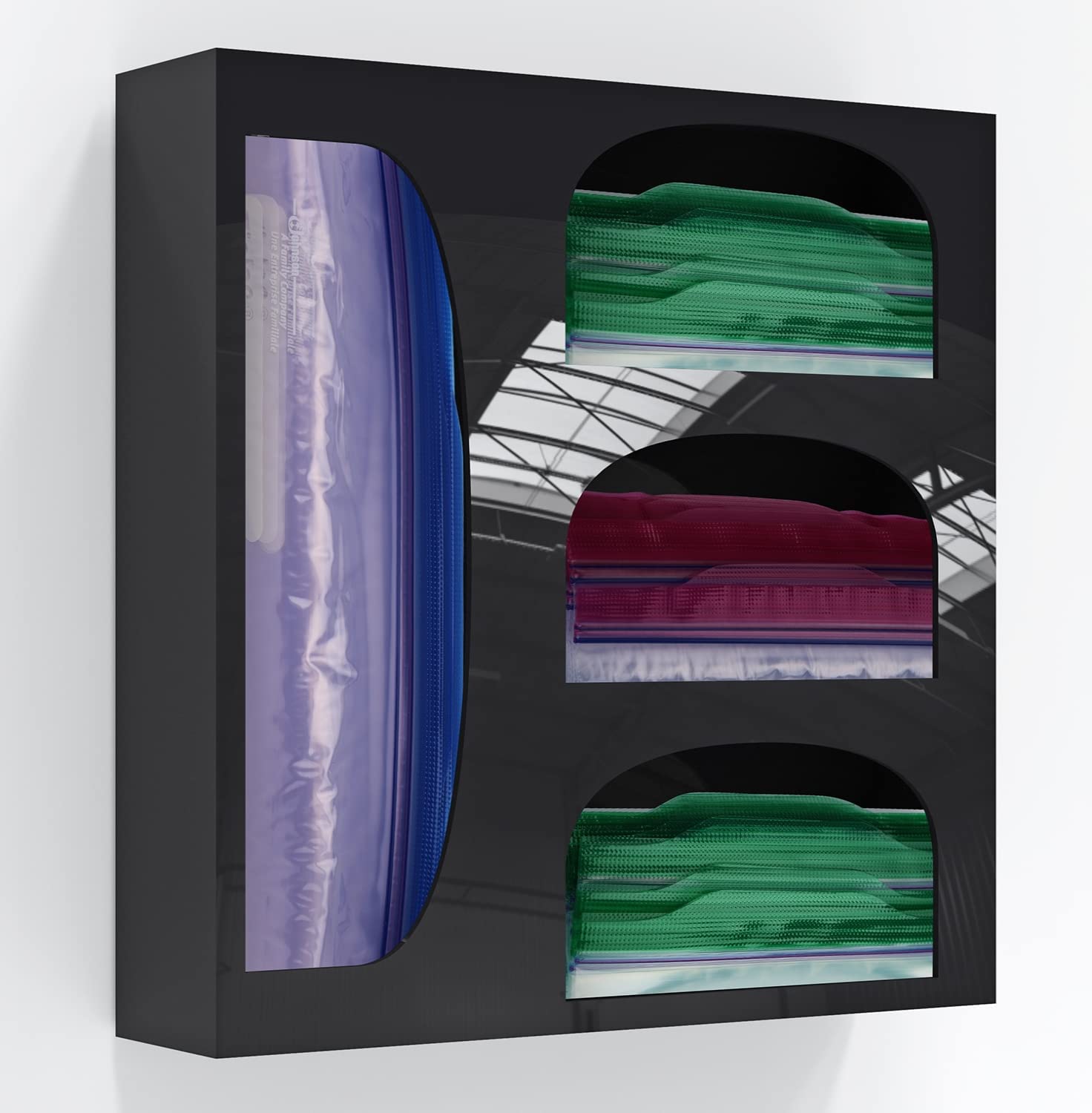 Ziplock Bag Storage Organizer for Kitchen, Acrylic Food Storage Bag Organizer, Plastic Bag Organization for Drawer, Food Storage Bag Holder, Zip Lock Bag Container Organizer Compatible with for Gallon, Quart, Sandwich & Snack Variety Size Bags - Image 4