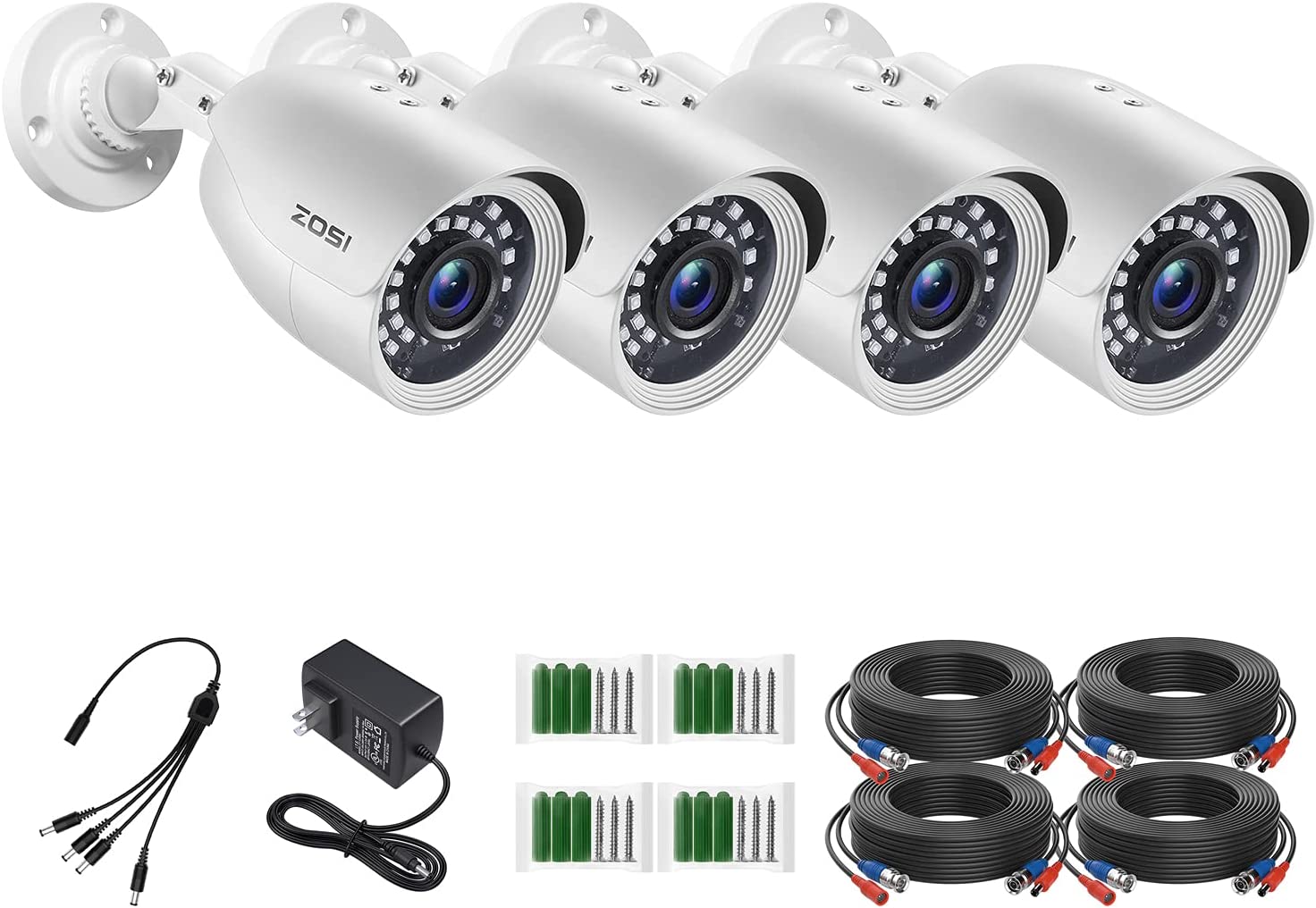 ZOSI 1080p 16 Channel Security Camera System, H.265+ 16 Channel DVR with Hard Drive 2TB and 12 x 2MP Weatherproof Surveillance CCTV Bullet Dome Camera Outdoor Indoor, 80ft Night Vision, 90° View Angle - Image 4