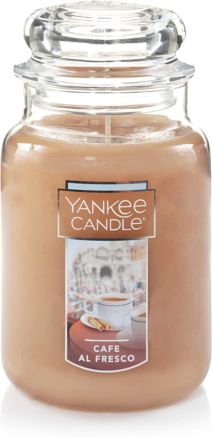 Yankee Candle Café al Fresco Scented, Classic 22oz Large Jar Single Wick Candle, Over 110 Hours of Burn Time - Image 2
