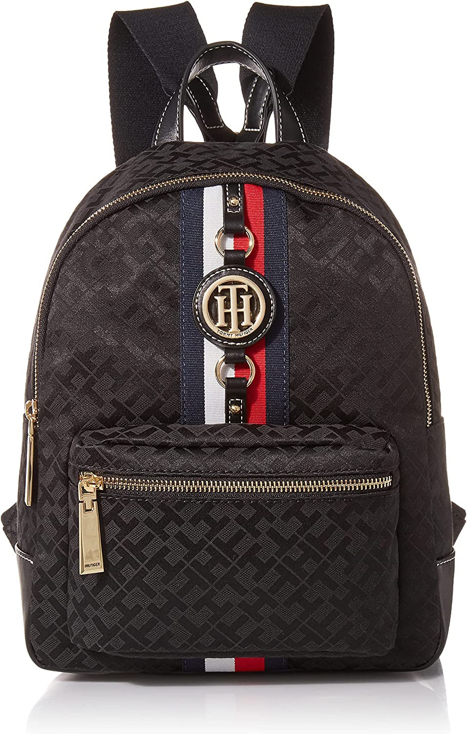 Tommy Hilfiger womens Jaden Backpack Shoulder Handbag, Navy, One Size US - Image 2
