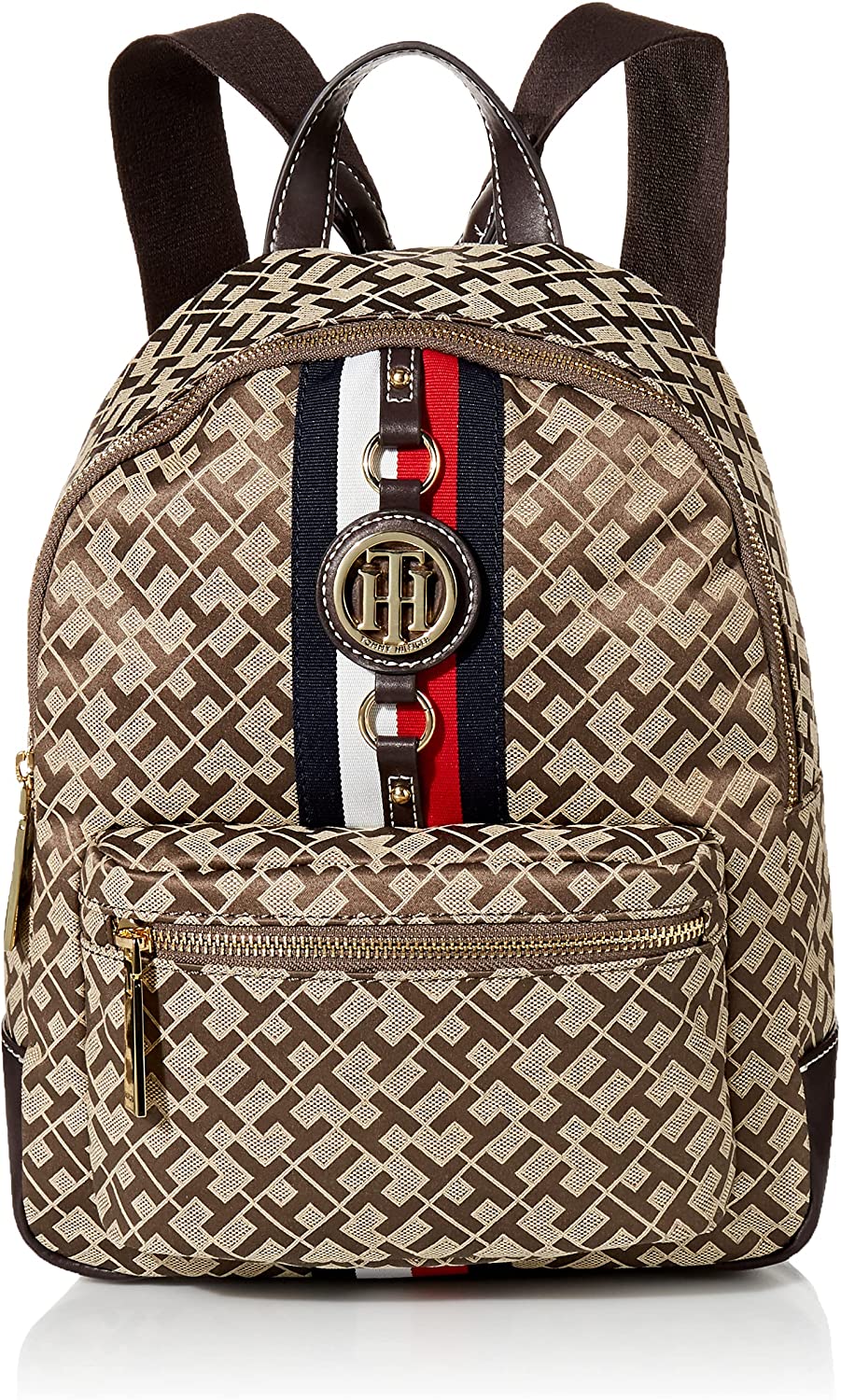 Tommy Hilfiger womens Jaden Backpack Shoulder Handbag, Navy, One Size US - Image 7